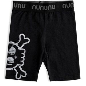 Nununu Black Skull Print Kids Shorts